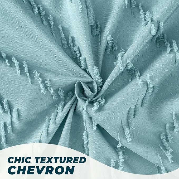 84inches Extra Long Teal Shower Curtain Boho Farmhouse Shower Curtain 72 x 84 - Image 3