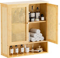 HITNET Bathroom Cabinet Wall Mounted, Rattan Medicine Cabinet, Bamboo Hanging by HITNET