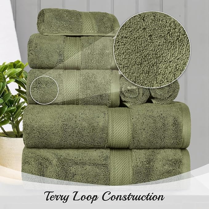 Superior Egyptian Cotton Pile Bath Towel Set of 4, Ultra Soft Luxury Towels - Image 7