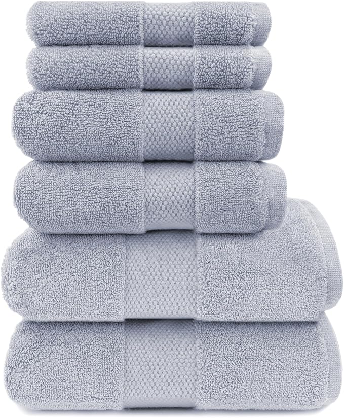 Maisonette Elegance 100% Organic Cotton Turkish Bathroom Towels Set, Soft & by MAISONETTE