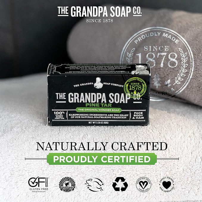 Grandpa's Pine Tar Soap Medium Size - Image 4