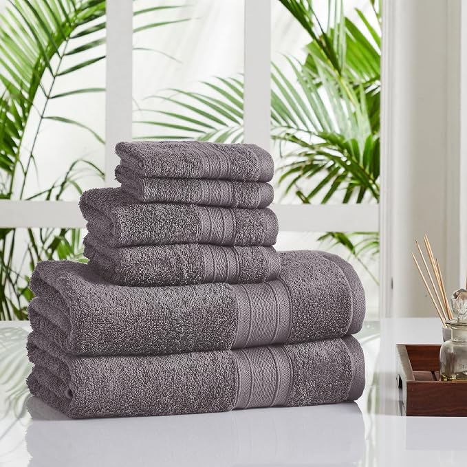 TRIDENT Soft & Plush Luxury Towel Set, 100% Cotton, 2 Bath Towels 2 Hand Towels - Image 7