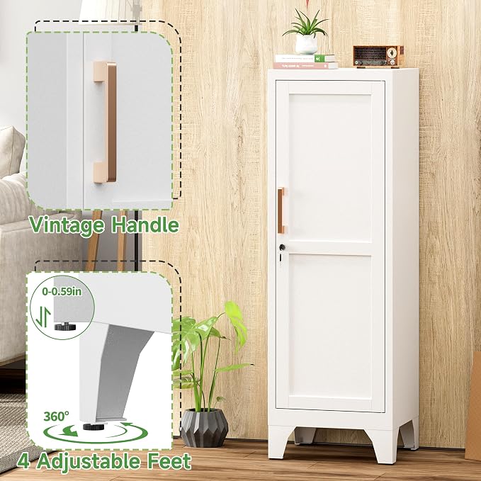 46" Tall Metal Pantry Cabinet, Kitchen Pantry Storage Cabinets - Image 5