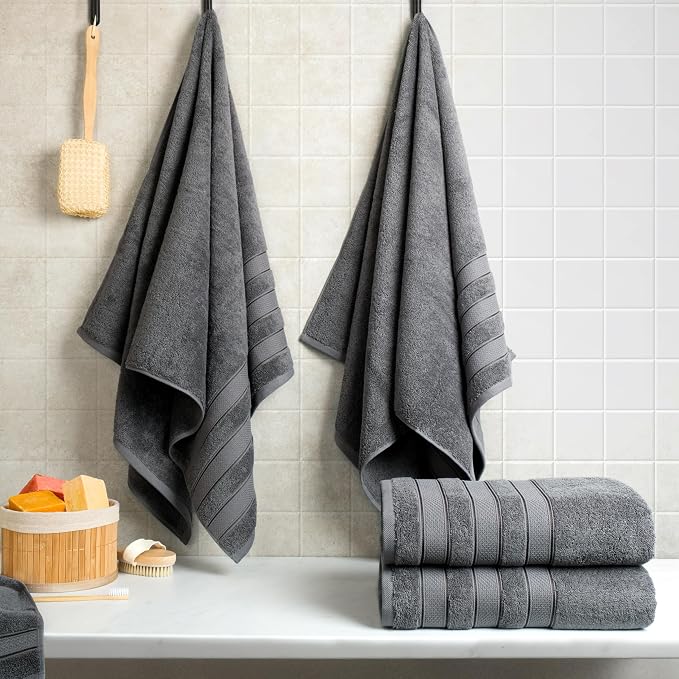 American Soft Linen Salem 100% Cotton Turkish 4 Piece Bath Towels - Image 3