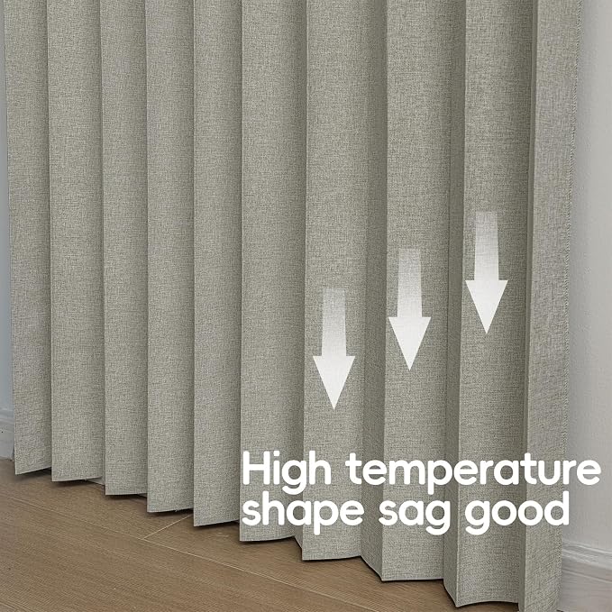 Accordian Door Curtain, 100% Blackout Folding Magnetic Doorway Curtains - Image 7