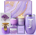 Birthday Gifts for Women, Relaxing Lavender Spa Gift Basket Set by MADDIFY