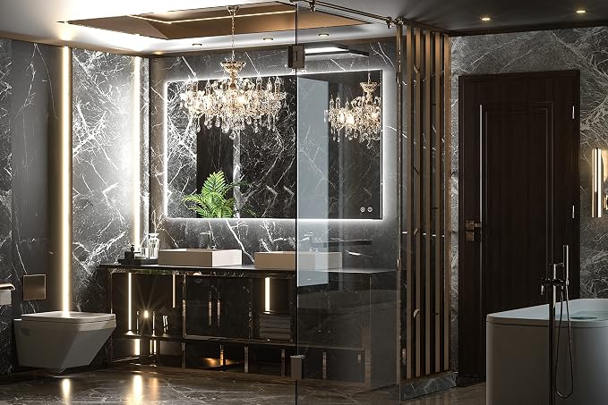 TETOTE 40 x 24 LED Backlit Vanity Mirror Bathroom, 3Color White/Warm/Natural - Image 2