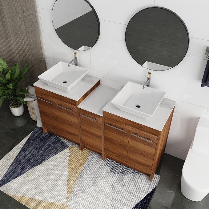 60 Inch Bathroom Vanity with Sink, Mordern Bathroom Vanity, Single Sink - Image 8