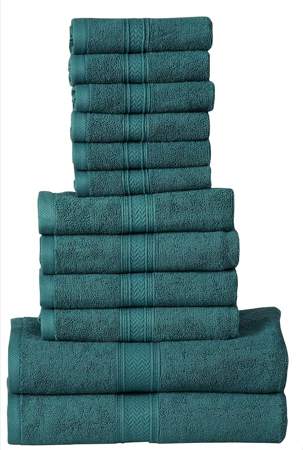 Hillfair 12-Piece 600 GSM Cotton Bath Towel Set - Image 2