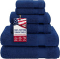 American Veteran 100% Cotton Turkish 6 Piece Luxury Towel Set by American+Veteran+Towel