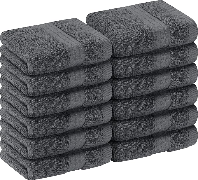 Utopia Towels - Luxury Wash Cloths Set 600 GSM 100% Cotton Ring Spun, Highly by UTOPIATOWELS