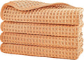 POLYTE 430 GSM Microfiber Lint Free Washcloth Face Towel, 13 x 13 in, 4 Pack by Polyte