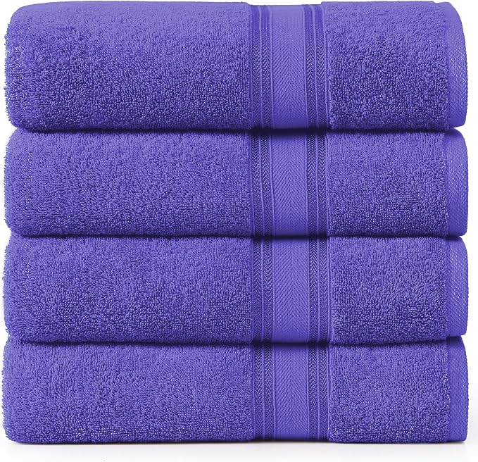 LANE LINEN 100% Cotton 4 Pack Bath Towels Set by LaneLinen