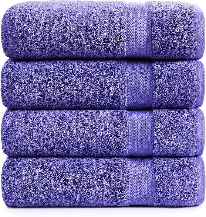 LANE LINEN 100% Pure Cotton Pack of 4 Bath Sheets by LaneLinen