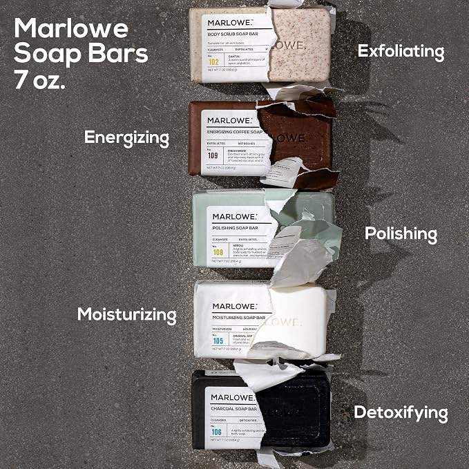 MARLOWE. No. 109 Coffee Bar Soap 7 oz, Body Scrub Soap - Image 6