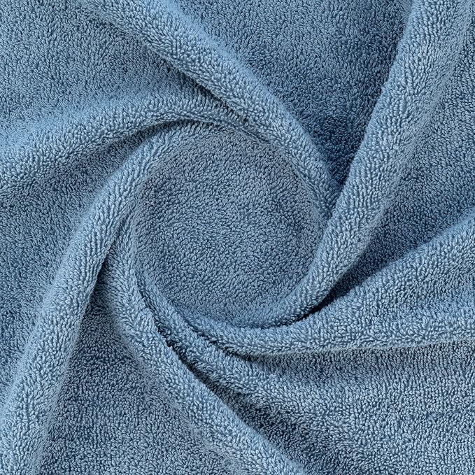 CASA COPENHAGEN Solitaire 6 Pieces Towel Set- Dusty Blue, 600 GSM 2 Bath Towel - Image 7
