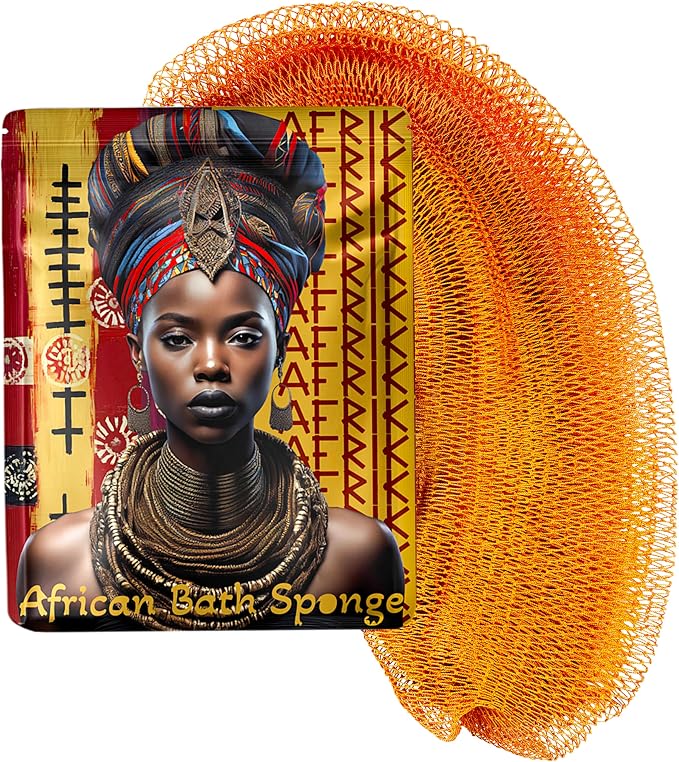 AFRIKI African Net Sponge – Exfoliating Body Scrubber, All Skin Types | 45 in by AFRIKI