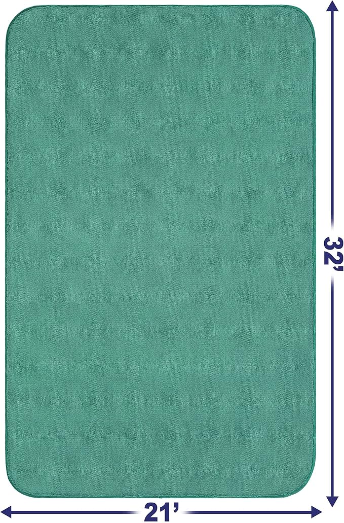 American Soft Linen 21x32 Fluffy Foamed Slip Reducer Bath Rug, Machine Washable - Image 3