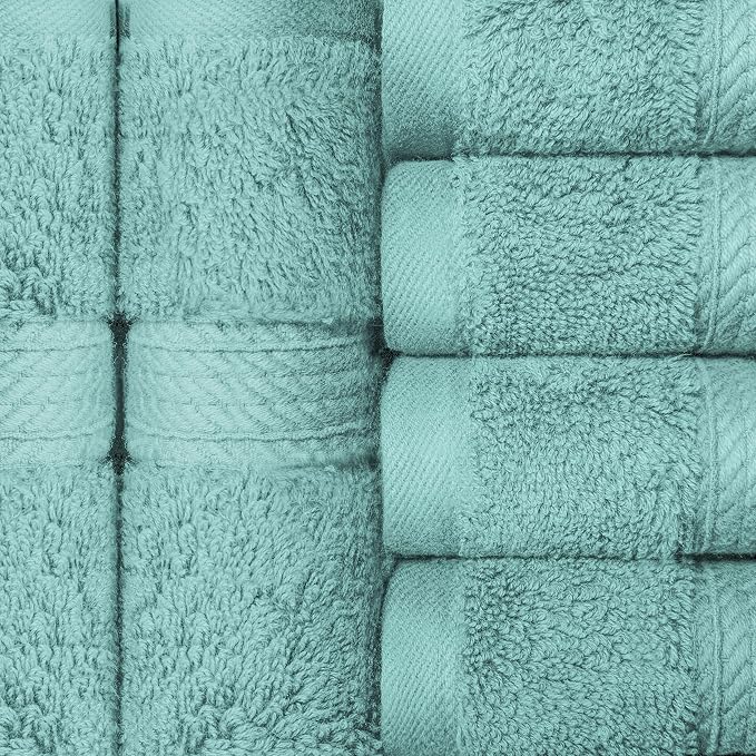 Superior Egyptian Cotton Pile Face Towel/Washcloth Set of 6, Ultra Soft Luxury - Image 5