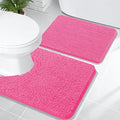 OLANLY Bathroom Rugs Sets 2 Piece, Soft Absorbent Chenille Bath Mats and by OLANLY