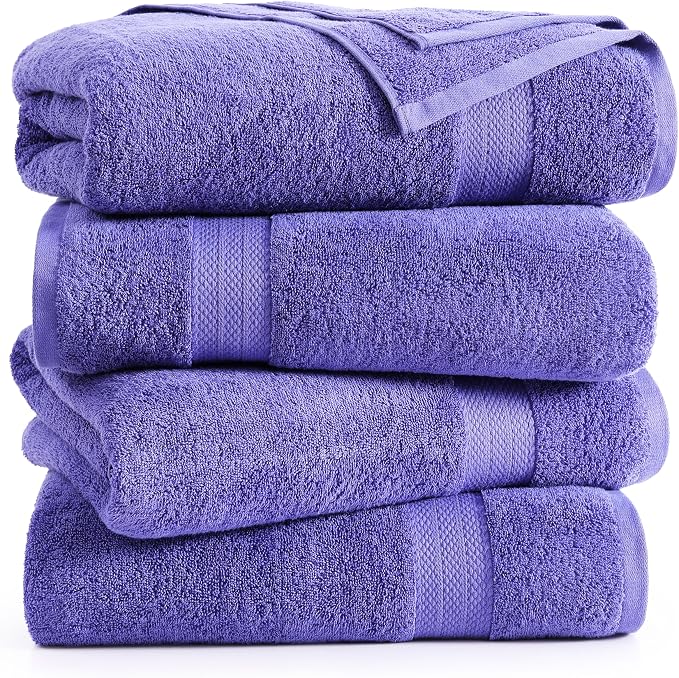LANE LINEN 100% Pure Cotton Pack of 4 Bath Sheets - Image 2