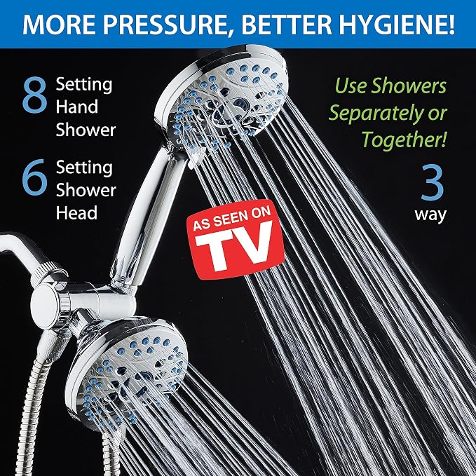 Hotel Spa AquaCare As-Seen-On-TV High Pressure 48-setting Rain & Handheld 3-way - Image 2