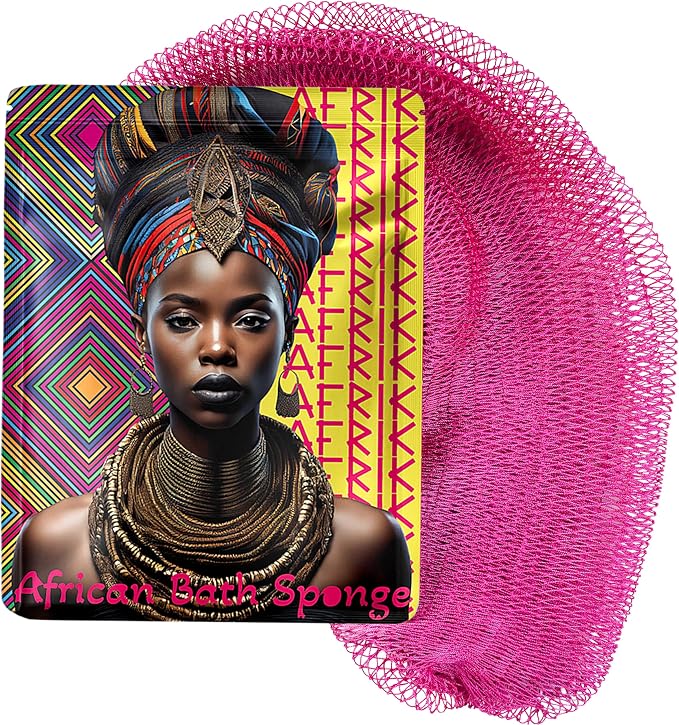 AFRIKI African Net Sponge – Exfoliating Body Scrubber, All Skin Types | 45 in by AFRIKI