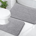 OLANLY Bathroom Rugs Sets 2 Piece, Soft Absorbent Chenille Bath Mats and by OLANLY