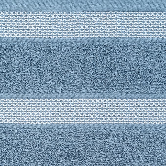 CASA COPENHAGEN Solitaire 6 Pieces Towel Set- Dusty Blue, 600 GSM 2 Bath Towel - Image 5