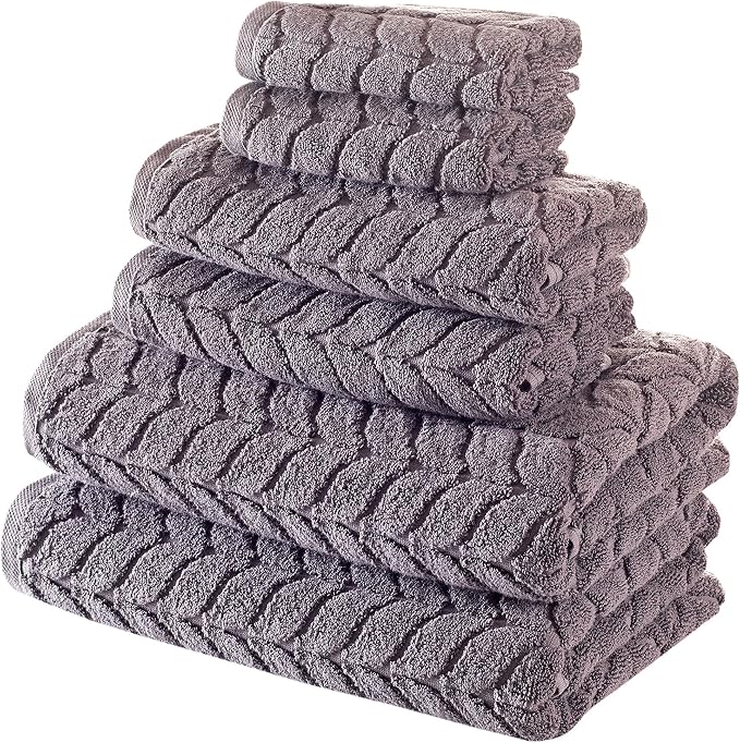 BAGNO MILANO Turkish Bath Towels, Soft Plush Jacquard Luxury Bath Towels - Image 4