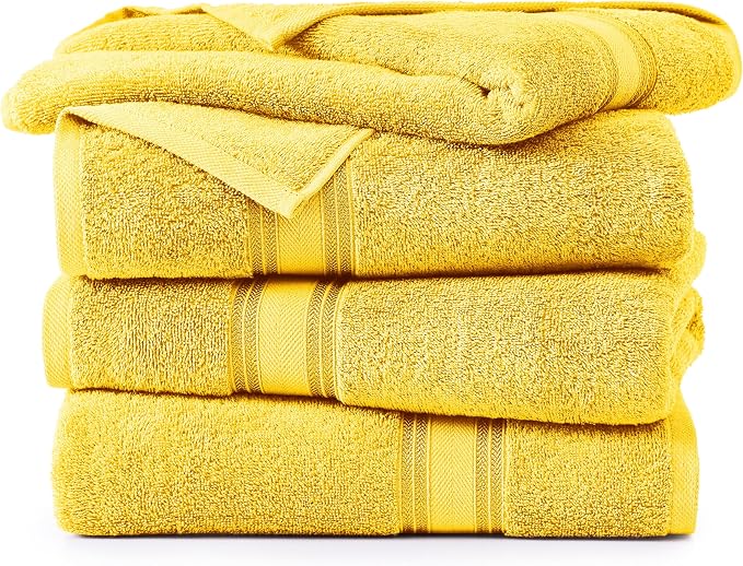 LANE LINEN 100% Cotton Bath Towels Pack of 4 - Image 2