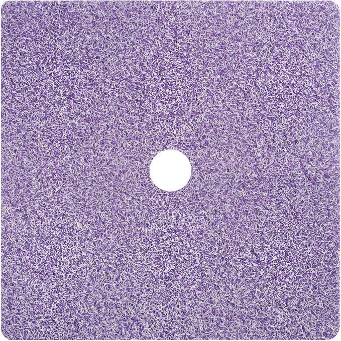 Enkosi Loofah Shower Mat with Drain Hole – Cushioned Anti-Slip Square Bath Mat by ENKOSI