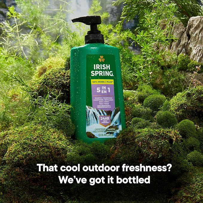 Irish Spring 5 in 1 Body Wash for Men, Men's Body Wash, Smell Fresh and Clean - Image 2