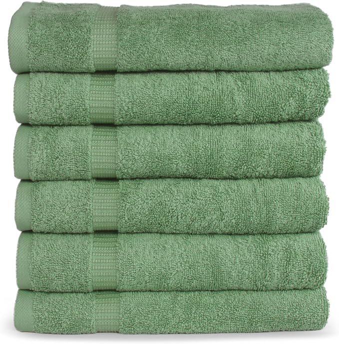 SALBAKOS 100% Turkish Cotton Hand Towel Set of 6 16x30 inch | Heirloom Quality - Image 3
