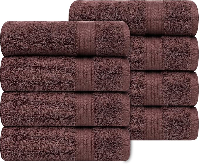 Ample Decor Bathroom Hand Towels 18 X 28 Inch 600 GSM 100% Cotton, Soft - Image 4
