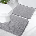 OLANLY Bathroom Rugs Sets 2 Piece, Soft Absorbent Chenille Bath Mats and by OLANLY