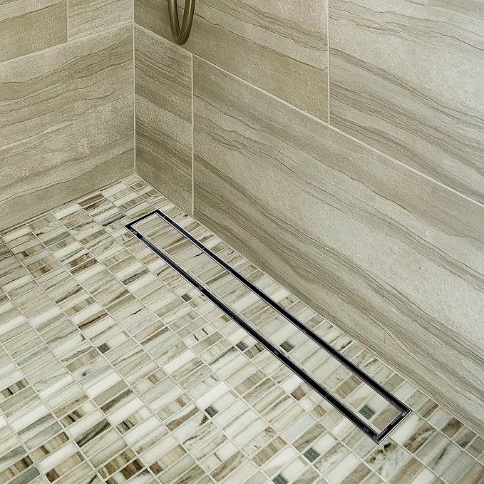 Neodrain 18-Inch Linear Shower Drain, Brushed 304 Stainless Steel, Modern Style - Image 7