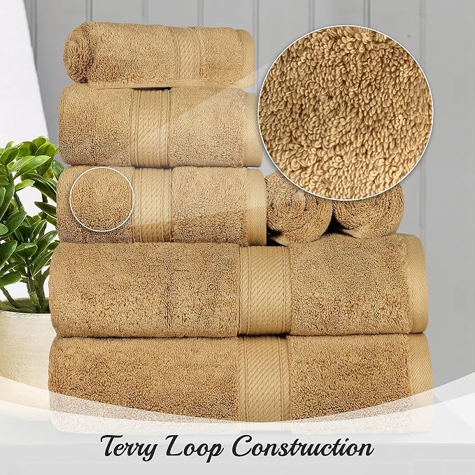 BNM Egyptian Cotton Heavyweight Towels, 800 GSM Bath Towels, Highly-Absorbent - Image 3
