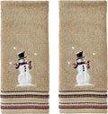 SKL Home Christmas/Winter Rustic Plaid Snowman Hand Towel 2pc Set by SKLHomebySaturdayKnightLtd