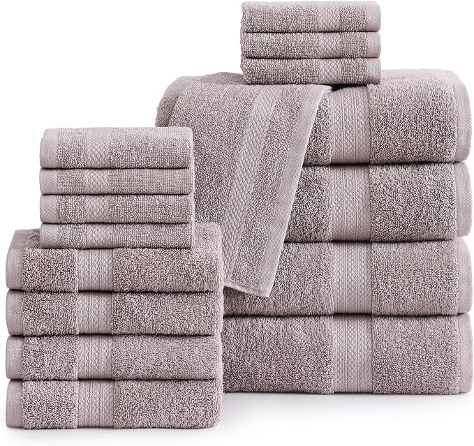 LANE LINEN 100% Mercerized Cotton Bathroom Towel Set by LaneLinen