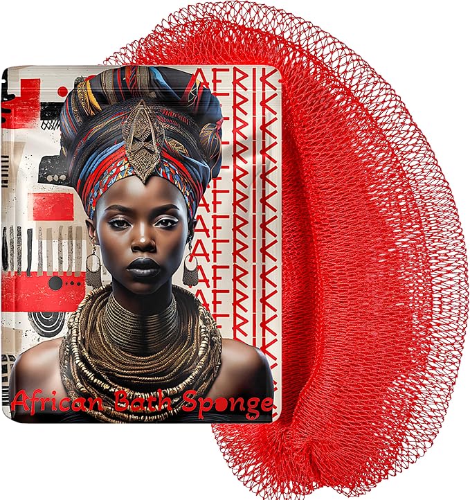 AFRIKI African Net Sponge – Exfoliating Body Scrubber, All Skin Types | 45 in by AFRIKI