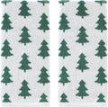 SKL Home Christmas/Winter Holiday Trees 100% Cotton Premium 2-Piece Hand Towel by SKLHomebySaturdayKnightLtd
