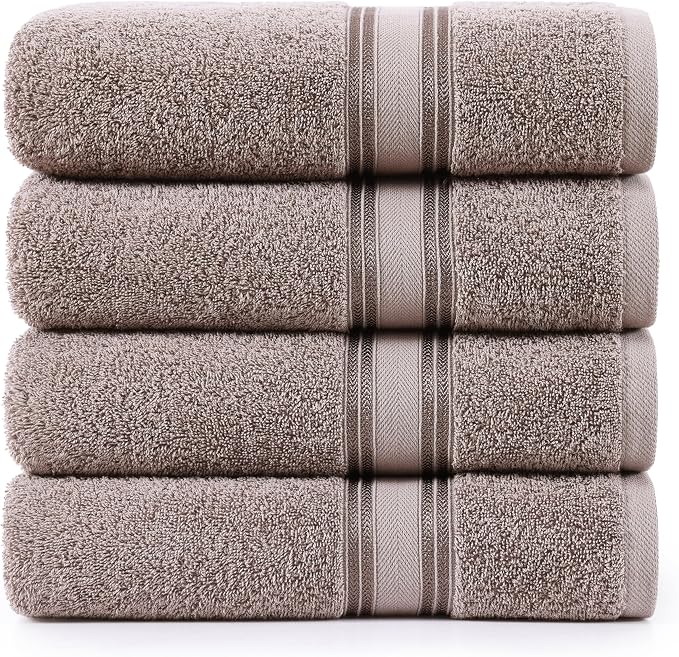 LANE LINEN 100% Cotton Bath Towels Set of 4 by LaneLinen