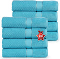 Ample Decor 100% Cotton Sky Blue 18 X 28 Inch Hand Towel by AmpleDecor