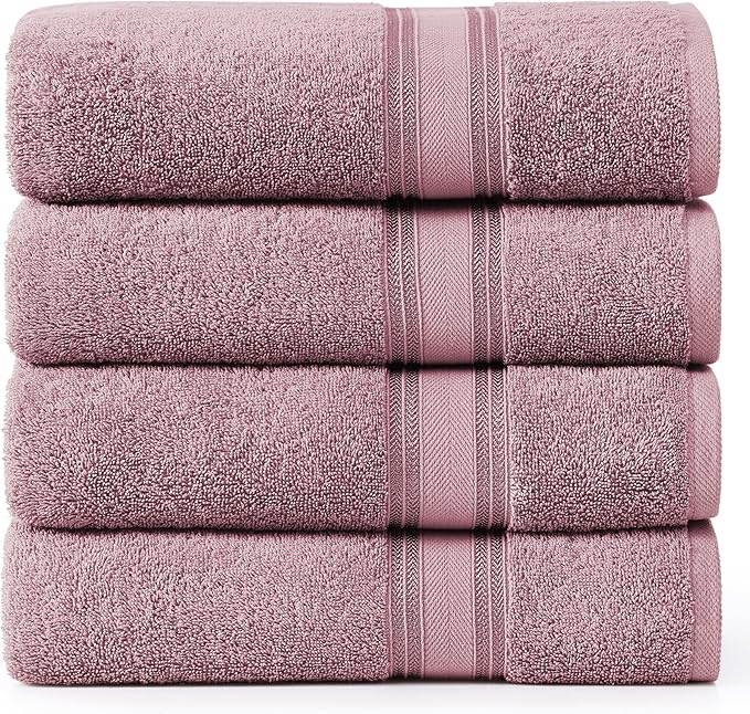 LANE LINEN 100% Cotton Large Bath Towels Set of 4 by LaneLinen