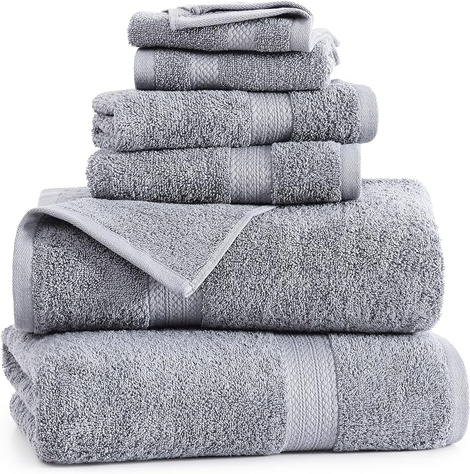 Lane Linen 100% Mercerized Cotton Luxury Bathroom Towels Set by LaneLinen