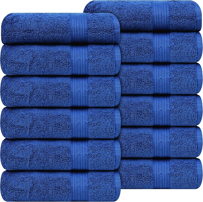 Ample Decor Hand Towels 18 X 28 Inch Set of 12 600 GSM 100% Cotton, Soft - Image 4