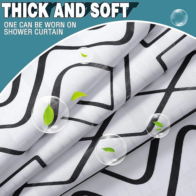 Conbo Mio Extra Long No Hook Boho Shower Curtain - Image 5