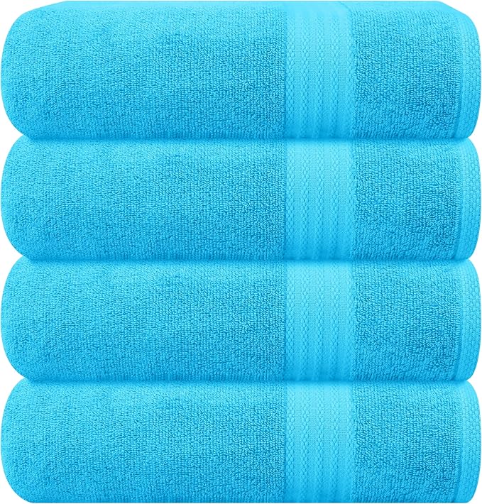 GLAMBURG Premium Cotton 4 Pack Bath Towel Set by GLAMBURG