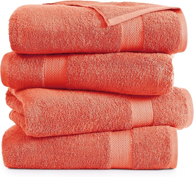 LANE LINEN 100% Cotton Premium Bath Sheets Set of 4 - Image 2